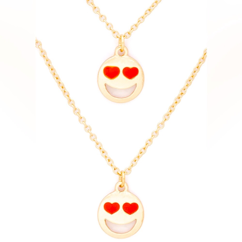 Gold Emoji’s Heart Eyes Statement Necklace